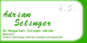 adrian selinger business card